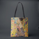 Gustav Klimt - Lady With Fan 1918 Tote Bag<br><div class="desc">Gustav Klimt - Lady With Fan 1918</div>