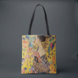 Gustav Klimt - Lady With Fan 1918 Tote Bag<br><div class="desc">Gustav Klimt - Lady With Fan 1918</div>