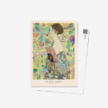 Gustav Klimt Lady with Fan Art Exhibition Poster Postcard<br><div class="desc">Gustav Klimt Lady with Fan Art Exhibition Print</div>