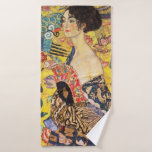 Gustav Klimt Lady With Fan Bath Towel<br><div class="desc">Gustav Klimt Lady With Fan</div>