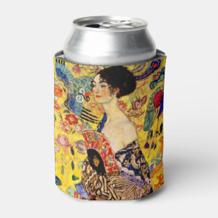 Gustav Klimt Lady with Fan Can Cooler
