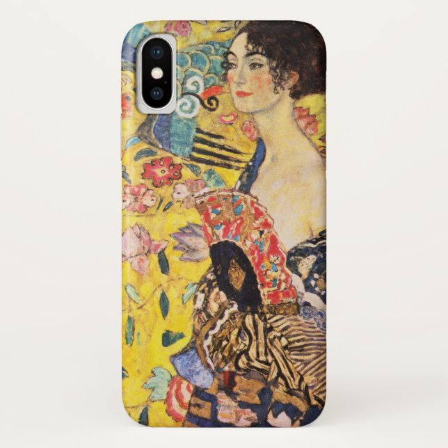 Gustav Klimt Lady With Fan Case-Mate iPhone Case (Back)