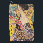 Gustav Klimt - Lady with Fan Golf Towel<br><div class="desc">Lady with Fan - Gustav Klimt,  Oil on Canvas,  1917-1918</div>
