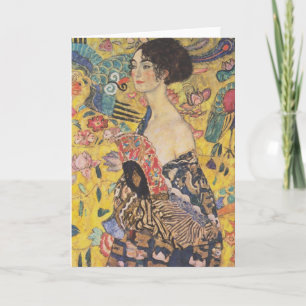Gustav Klimt Lady With Fan Greeting Card