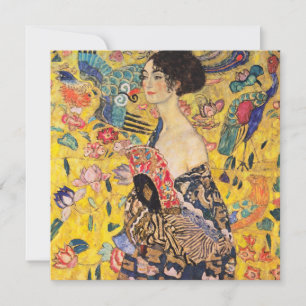 Gustav Klimt - Lady with Fan Invitation