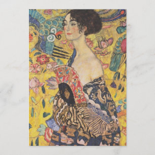 Gustav Klimt Lady With Fan Invitations