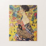 Gustav Klimt Lady With Fan Jigsaw Puzzle<br><div class="desc">Gustav Klimt Lady With Fan Jigsaw Puzzle.</div>