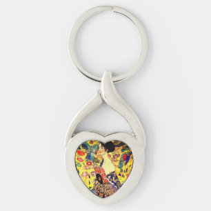 Gustav Klimt Lady with Fan Key Ring