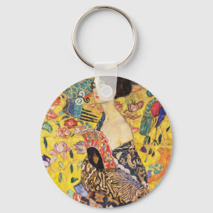 Gustav Klimt Lady With Fan Key Ring