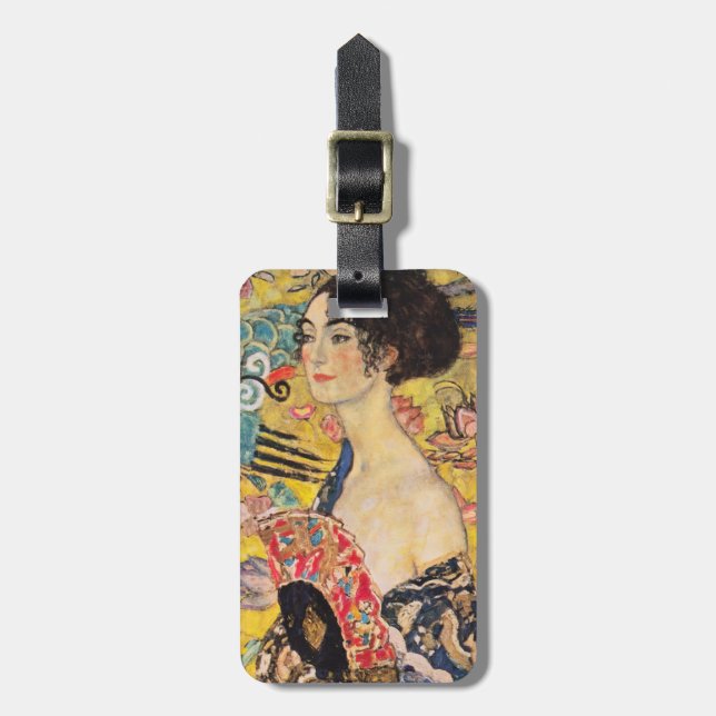 Gustav Klimt - Lady with Fan Luggage Tag (Front Vertical)