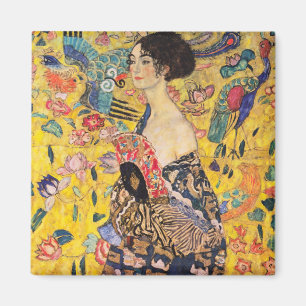 Gustav Klimt - Lady with Fan Magnet