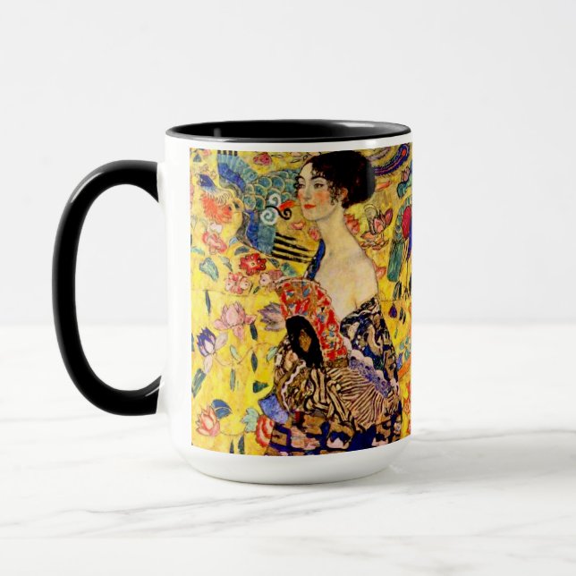 Gustav Klimt Lady with Fan Mug (Left)