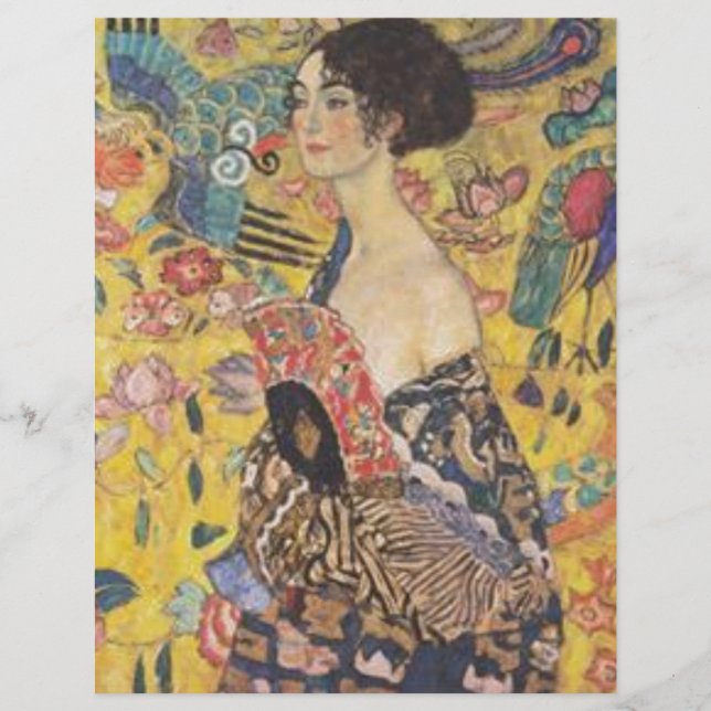 Gustav Klimt - Lady With Fan Painting (Front)