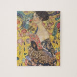 Gustav Klimt - Lady With Fan Painting Jigsaw Puzzle<br><div class="desc">Gustav Klimt - Lady With Fan Painting.
Classic artwork from one of the worlds most famous painters</div>