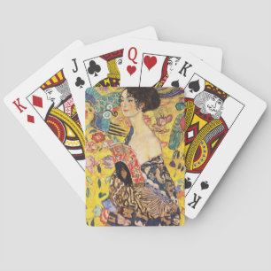 Gustav Klimt Lady With Fan Playing Cards