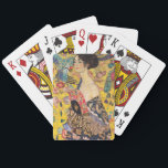 Gustav Klimt - Lady with Fan Playing Cards<br><div class="desc">Lady with Fan - Gustav Klimt,  Oil on Canvas,  1917-1918</div>
