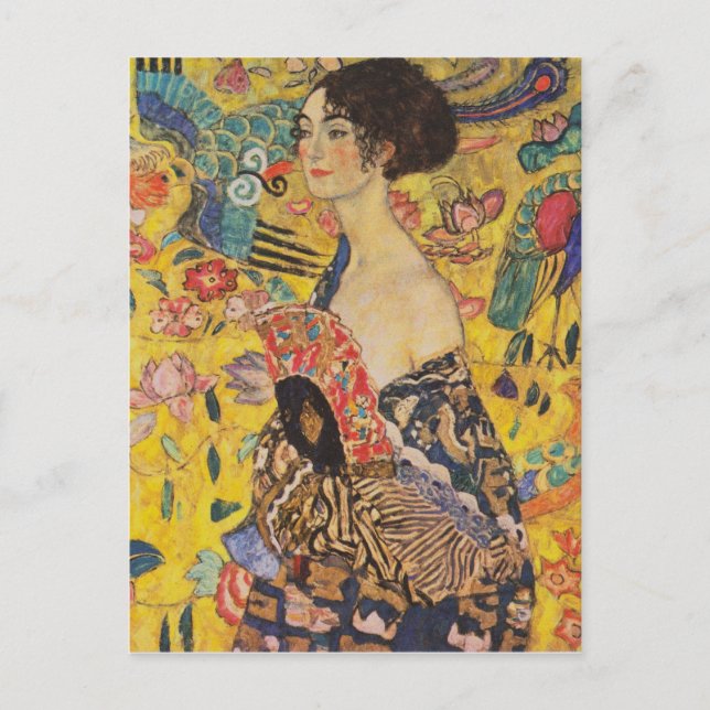 Gustav Klimt - Lady With Fan Postcard (Front)
