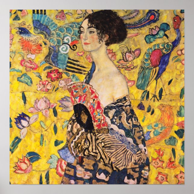 Gustav Klimt - Lady with Fan Poster (Front)