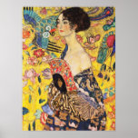 Gustav Klimt Lady With Fan Poster<br><div class="desc">Gustav Klimt Lady With Fan Poster</div>