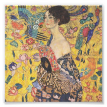 Gustav Klimt Lady With Fan Print