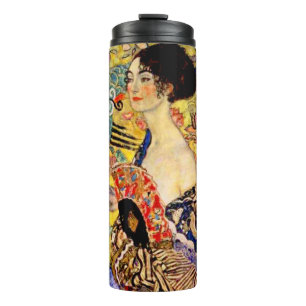 Gustav Klimt Lady with Fan Thermal Tumbler