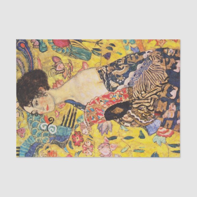 Gustav Klimt Lady With Fan Tissue Paper (Front)