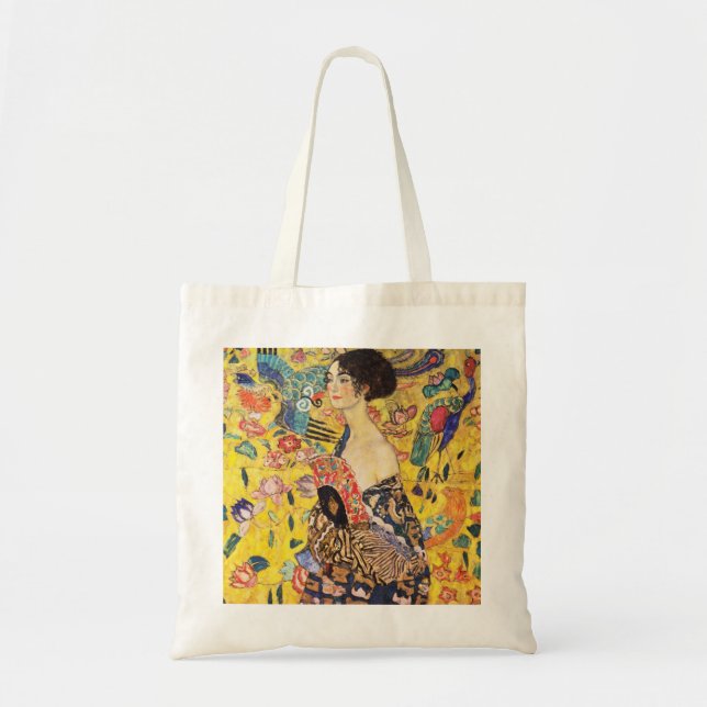 Gustav Klimt Lady With Fan Tote Bag (Front)