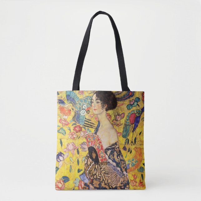 Gustav Klimt Lady With Fan Tote Bag (Front)