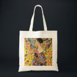 Gustav Klimt - Lady with Fan Tote Bag<br><div class="desc">Lady with Fan - Gustav Klimt,  Oil on Canvas,  1917-1918</div>