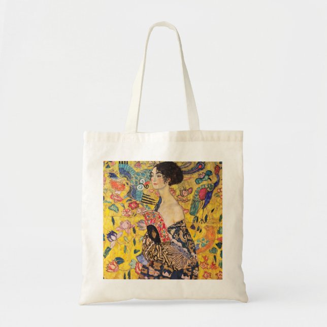 Gustav Klimt - Lady with Fan Tote Bag (Front)