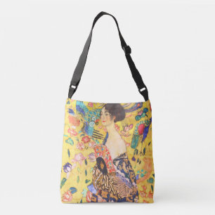 Gustav Klimt Lady With Fan vintage art nouveau Crossbody Bag