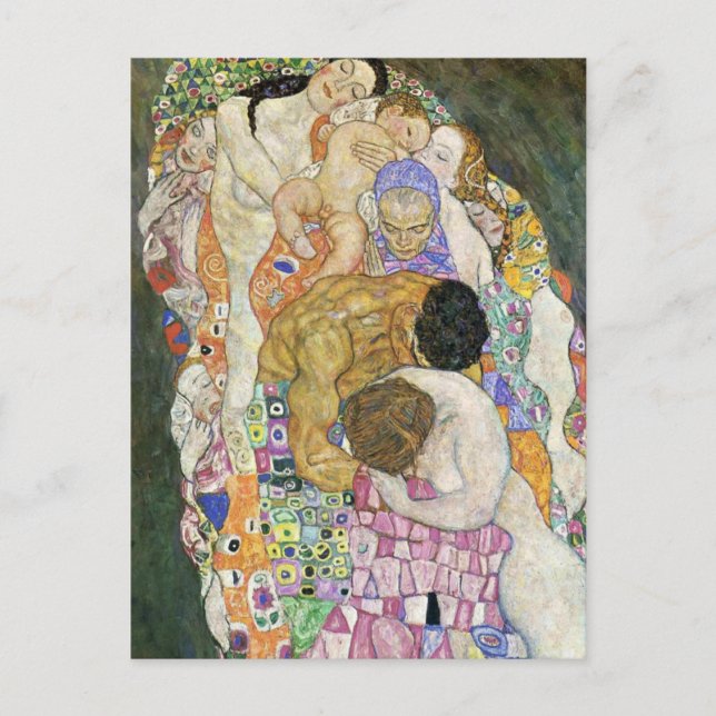 Gustav Klimt Life and Death Postcard (Front)