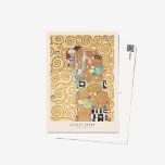 Gustav Klimt Lovers Embrace Art Exhibition Poster Postcard<br><div class="desc">Gustav Klimt Lovers Embrace Art Exhibition Print</div>