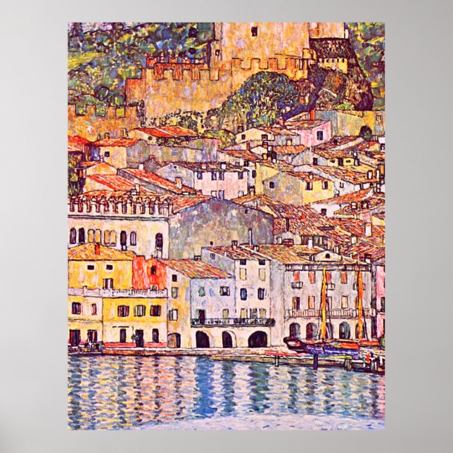 Gustav Klimt . Malcesine am Gardasee painting   Poster (Front)