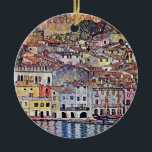 Gustav Klimt - Malcesine at Lake Garda Italy Ceramic Tree Decoration<br><div class="desc">Malcesine is a commune (municipality) in the Province of Verona in Italy, located about 120 km northwest of Venice. Painted by Gustave Klimt in 1913, the original was destroyed during World War II. Unlike similar stores, Art Lover's Cafe features classic, high resolution works of art that have been carefully restored,...</div>