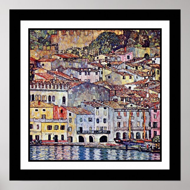 Gustav Klimt - Malcesine at Lake Garda Italy Poster (Front)