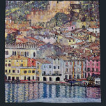 Gustav Klimt - Malcesine at Lake Garda Italy Shower Curtain<br><div class="desc">Malcesine is a commune (municipality) in the Province of Verona in Italy, located about 120 km northwest of Venice. Painted by Gustave Klimt in 1913, the original was destroyed during World War II. Unlike similar stores, Art Lover's Cafe features classic, high resolution works of art that have been carefully restored,...</div>