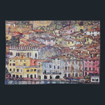 Gustav Klimt - Malcesine at Lake Garda Italy Tea Towel<br><div class="desc">Malcesine is a commune (municipality) in the Province of Verona in Italy, located about 120 km northwest of Venice. Painted by Gustave Klimt in 1913, the original was destroyed during World War II. Unlike similar stores, Art Lover's Cafe features classic, high resolution works of art that have been carefully restored,...</div>