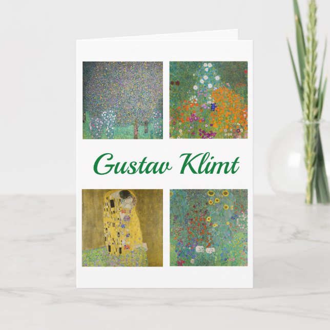 Gustav Klimt Masterpieces Patchwork Card (Front)