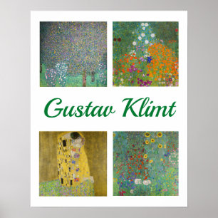 Gustav Klimt Masterpieces Patchwork Poster