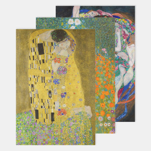 Gustav Klimt - Masterpieces Selection Wrapping Paper Sheet