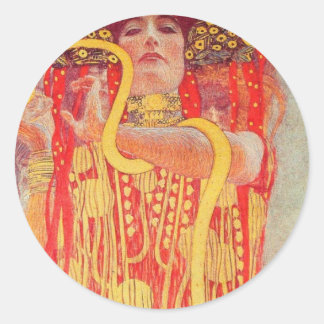 Gustav Klimt - Medizin Classic Round Sticker