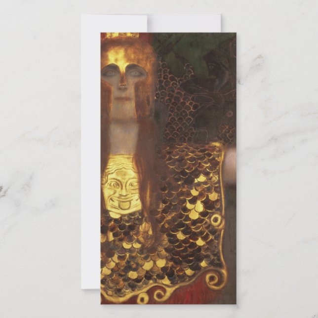 Gustav Klimt - Minerva Or Pallas Athena Holiday Card (Front)