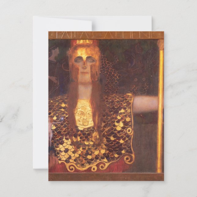 Gustav Klimt Minerva Pallas Athena Invitations (Front)