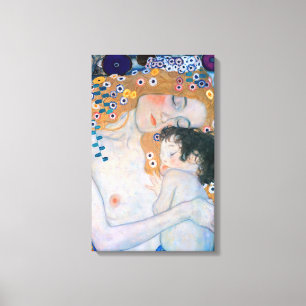 Gustav Klimt - Mother and Child Canvas Print