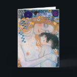 Gustav Klimt - Mother and Child Card<br><div class="desc">Mother and Child (detail of Three Ages of Woman) - Gustav Klimt,  Oil on Canvas,  1905</div>