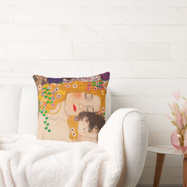 Gustav Klimt - Mother and Child  Cushion (Couch)