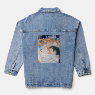 Gustav Klimt - Mother and Child Denim Jacket