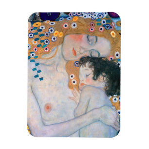 Gustav Klimt - Mother and Child Magnet