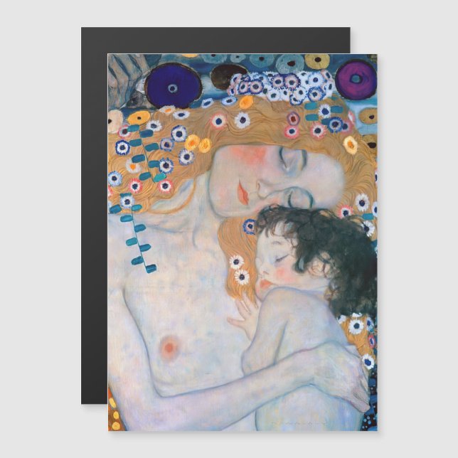 Gustav Klimt - Mother and Child  Magnetic Card (Front/Back)